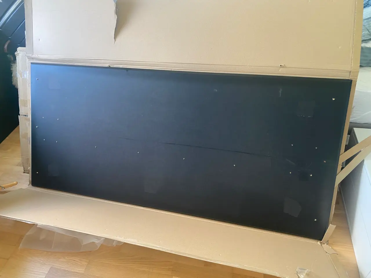 Billede 2 - 5 stk. Skrivebordsplader sort lige, LxB 1800x800 m