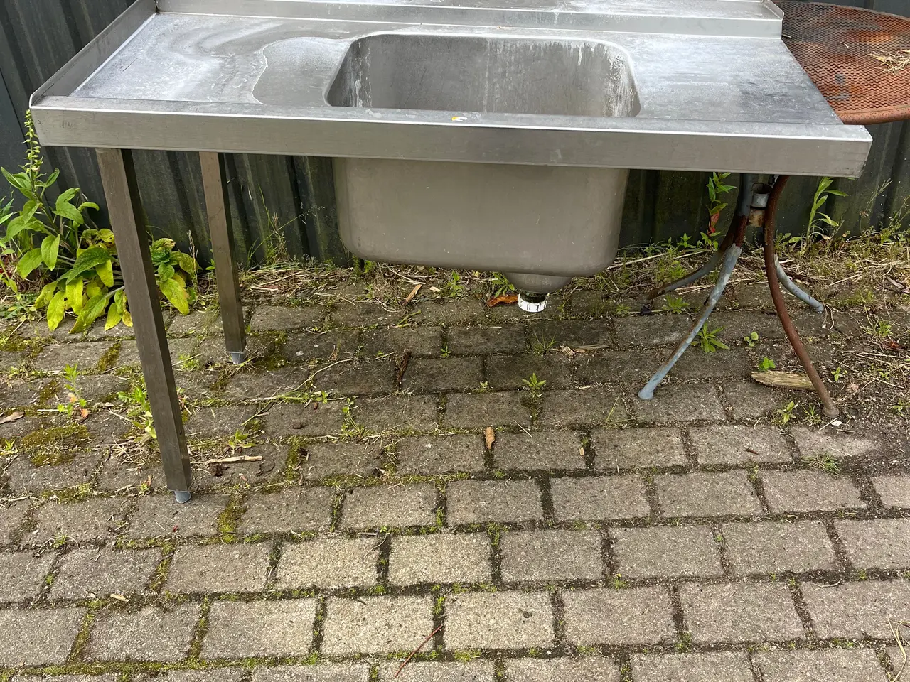 Billede 1 - Stål bord med vask
