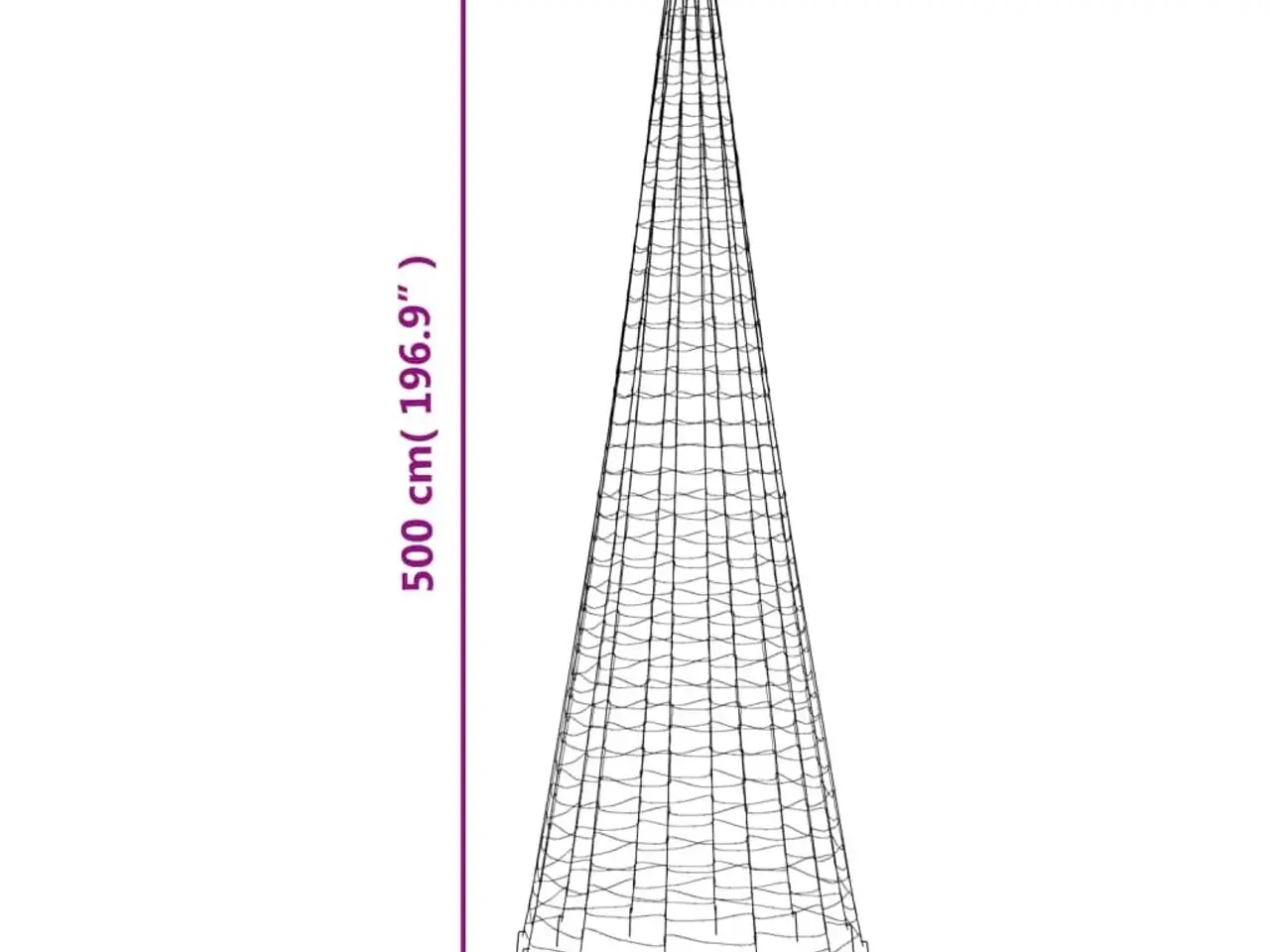 Billede 11 - LED-juletræ til flagstang - 1534 LED, 500 cm, varm hvid