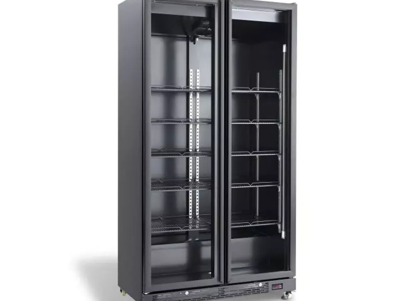 Billede 2 - Flaskekøleskab med 2 glasdøre – Sort – 850 Liter