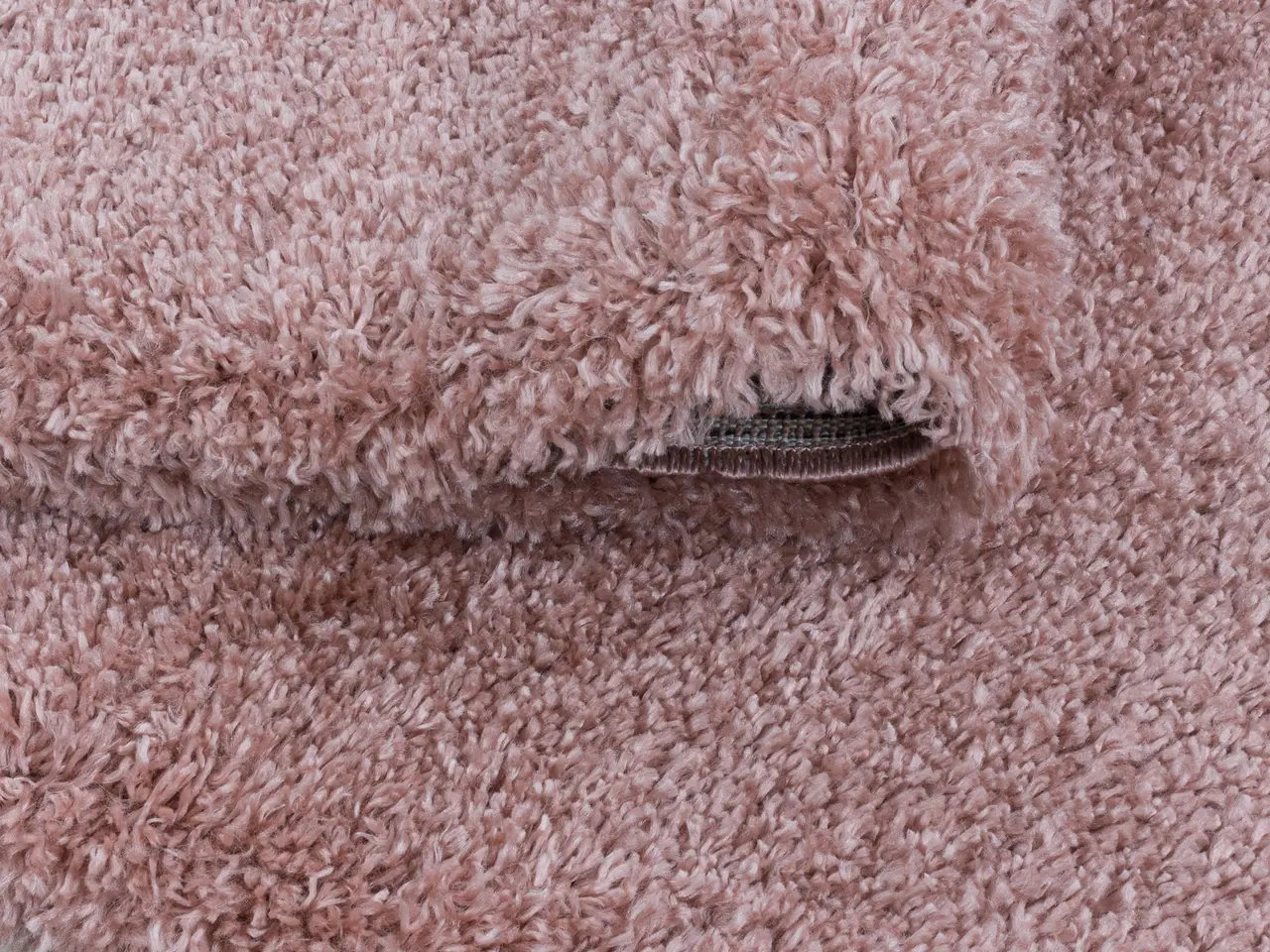 Billede 3 - FLUFFY rundt shaggy tæppe rosa - 80 x 80 cm