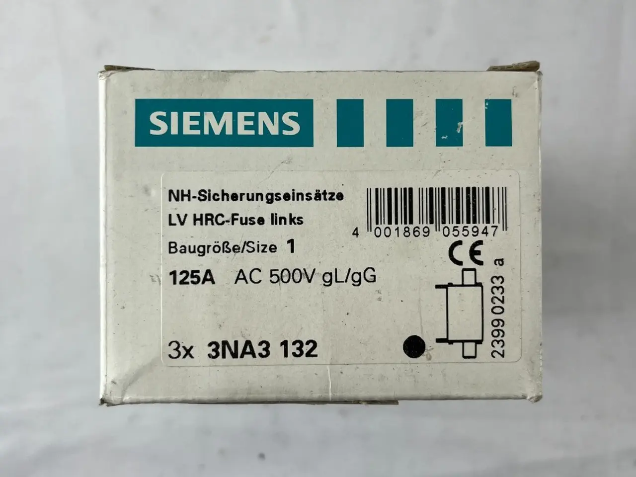 Billede 3 - Siemens 3NA3 132 NH1 Fuse 125A 500V gL/gG LV HRC