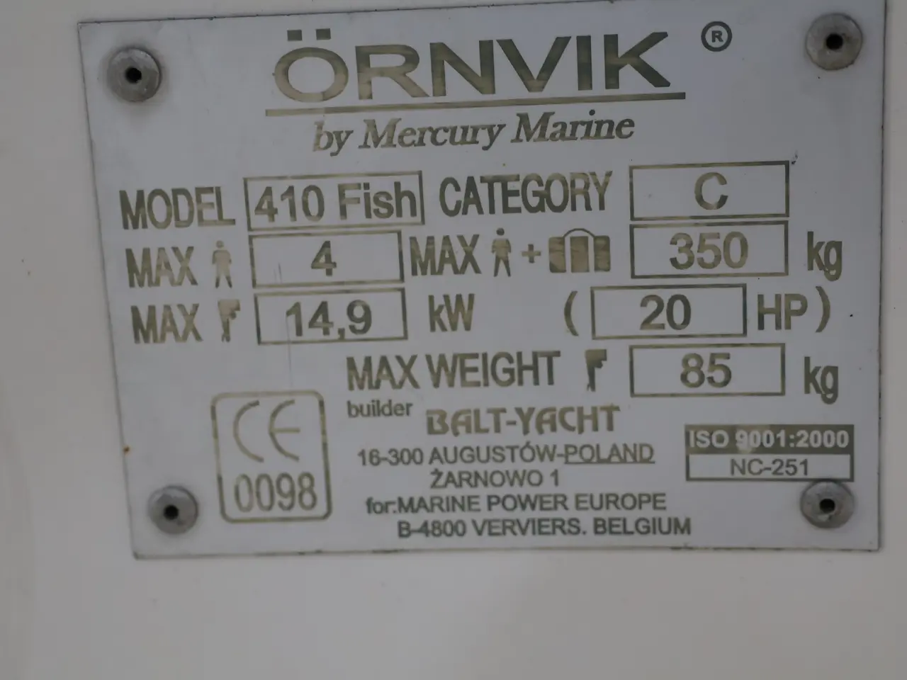 Billede 20 - Örnvik 410 jolle m/9,9hk Mercury og bådtrailer