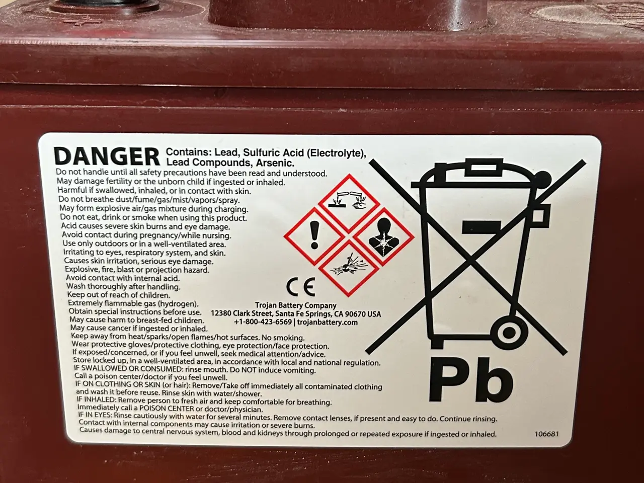 Billede 4 - Traktionsbatterier TROJAN MOTIVE TE35