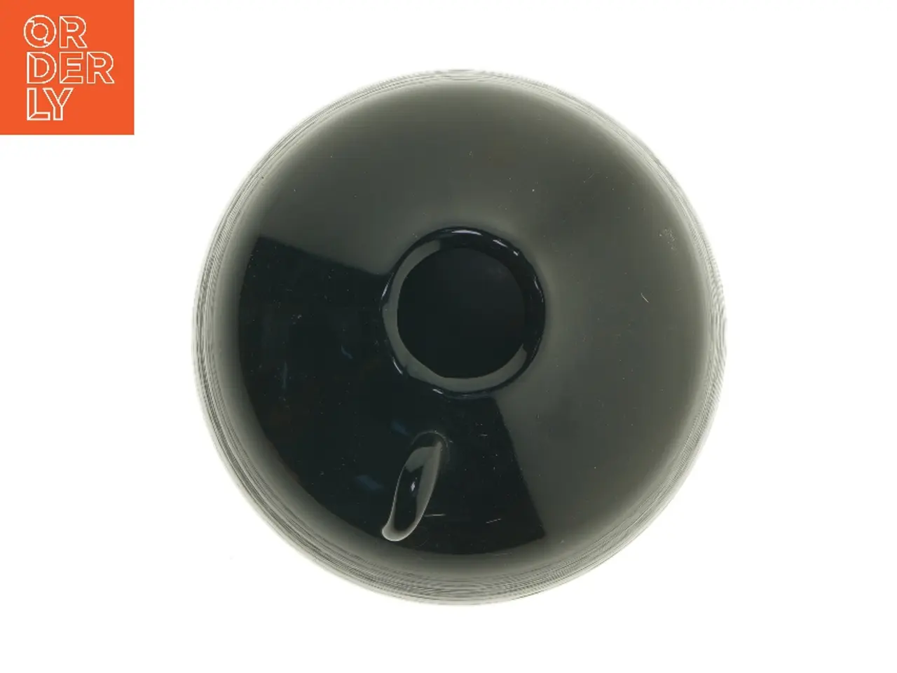Billede 2 - Rund sort glasvase (str. 22 cm)