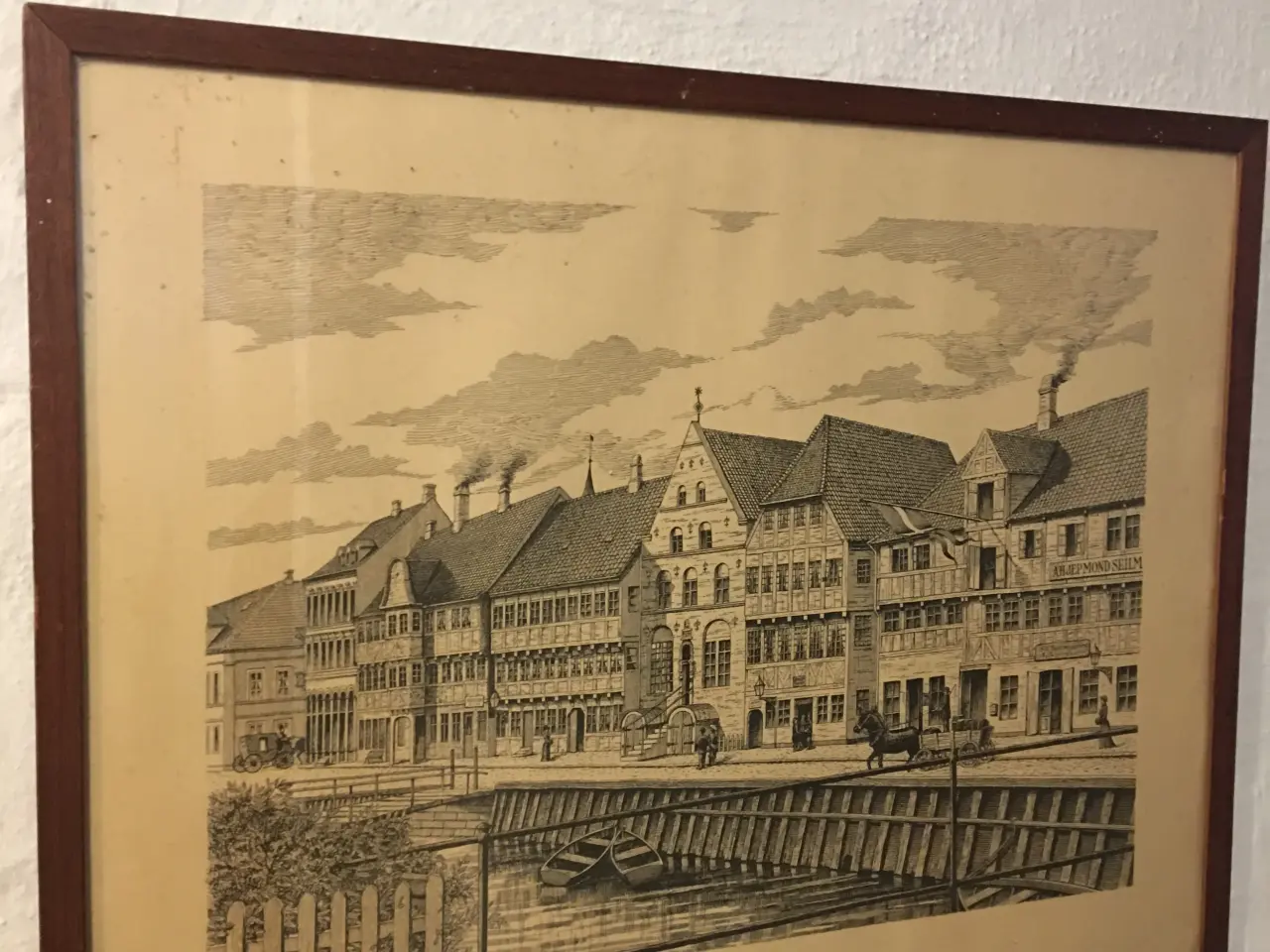 Billede 1 - Billede af Østerå i egetræsramme 47x37cm