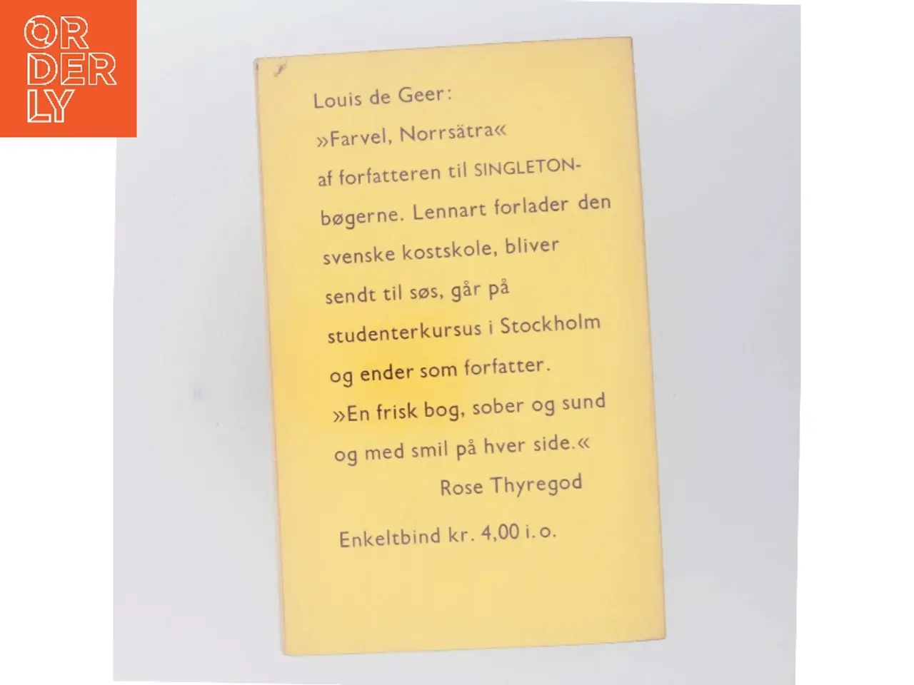 Billede 3 - Farvel, Norrsätra af Louis de Geer (Bog)