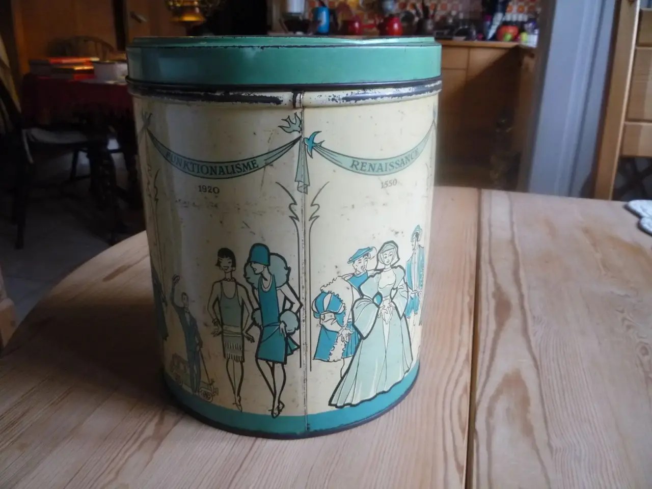 Billede 4 - Retro, meget stor antik metaldåse