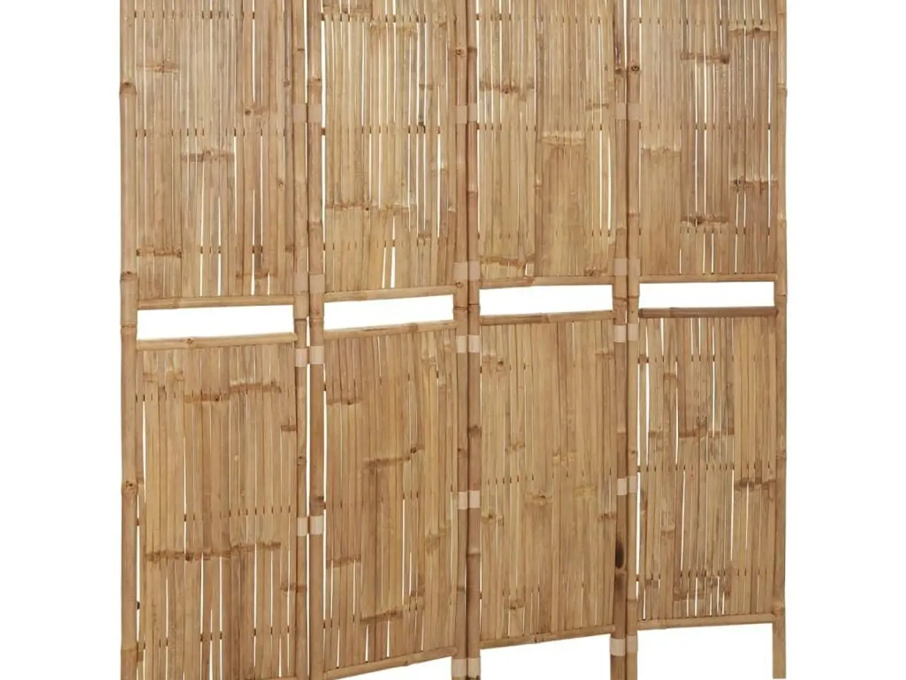 Billede 2 - 4-panels rumdeler i bambus - 160 × 180 cm foldeskærm