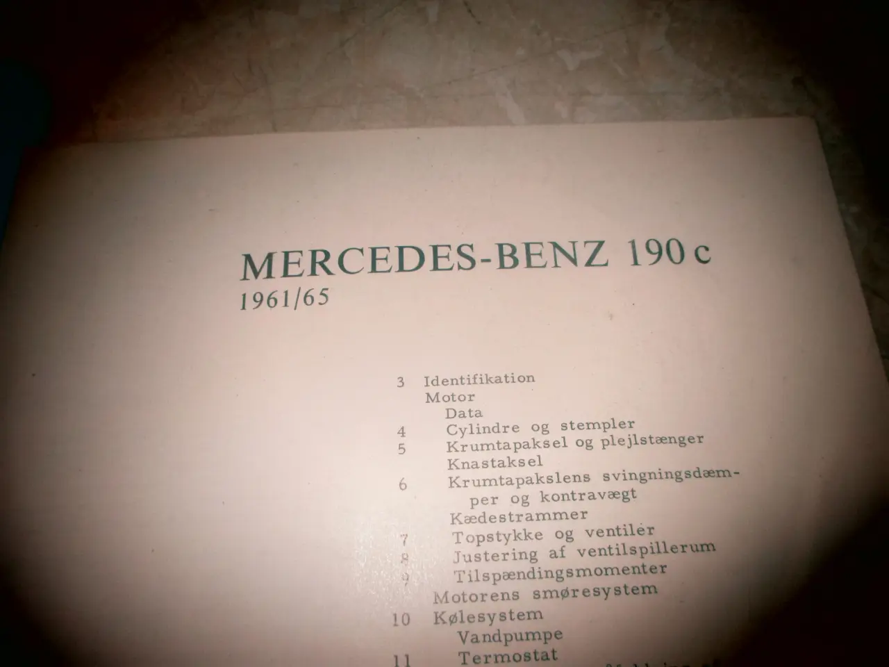 Billede 1 - Specifikationer Mercedes 190 C