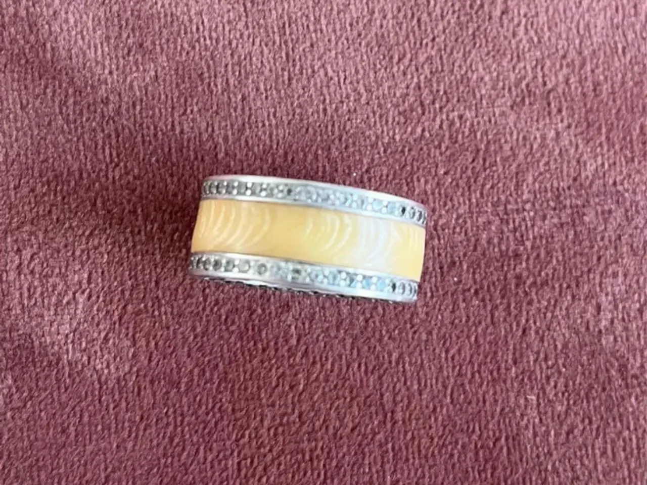 Billede 1 - Pandora ring i sølv med emalje og zirkonia sten