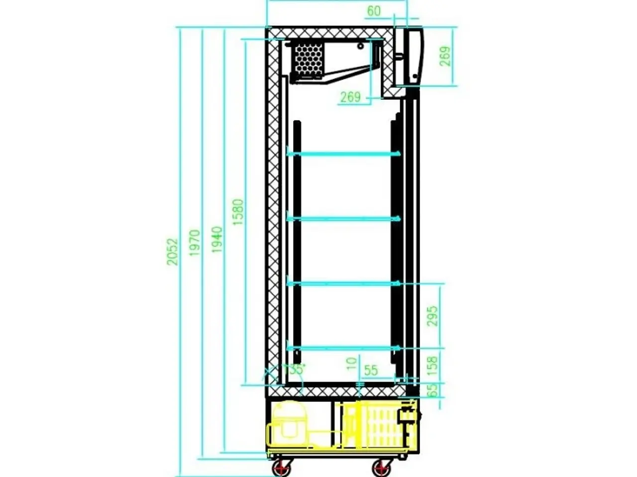 Billede 2 - Displayfryseskab med glasdør – 1079 Liter