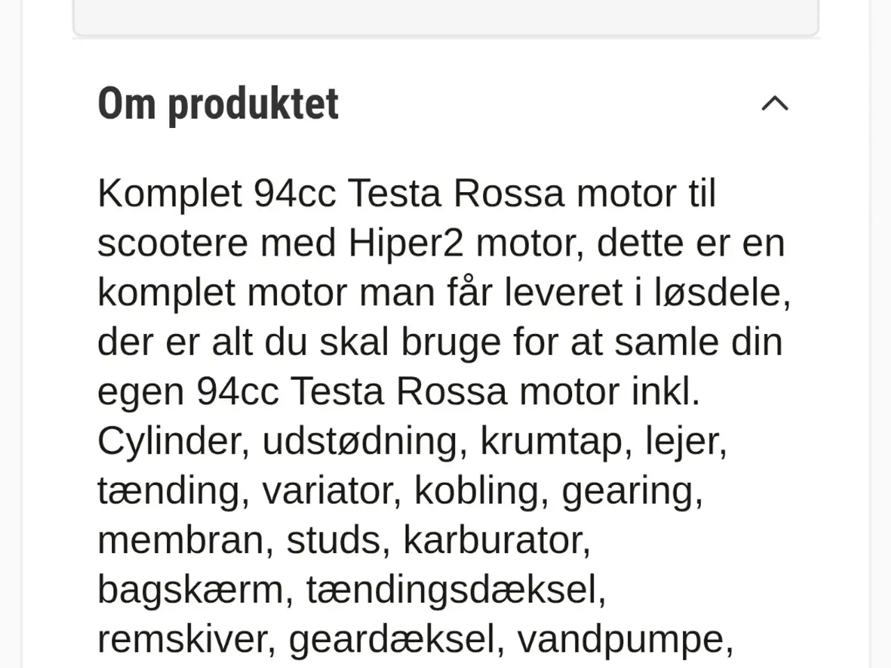 Billede 3 - Ny Komplet Malossi RC-One 94ccm Motor