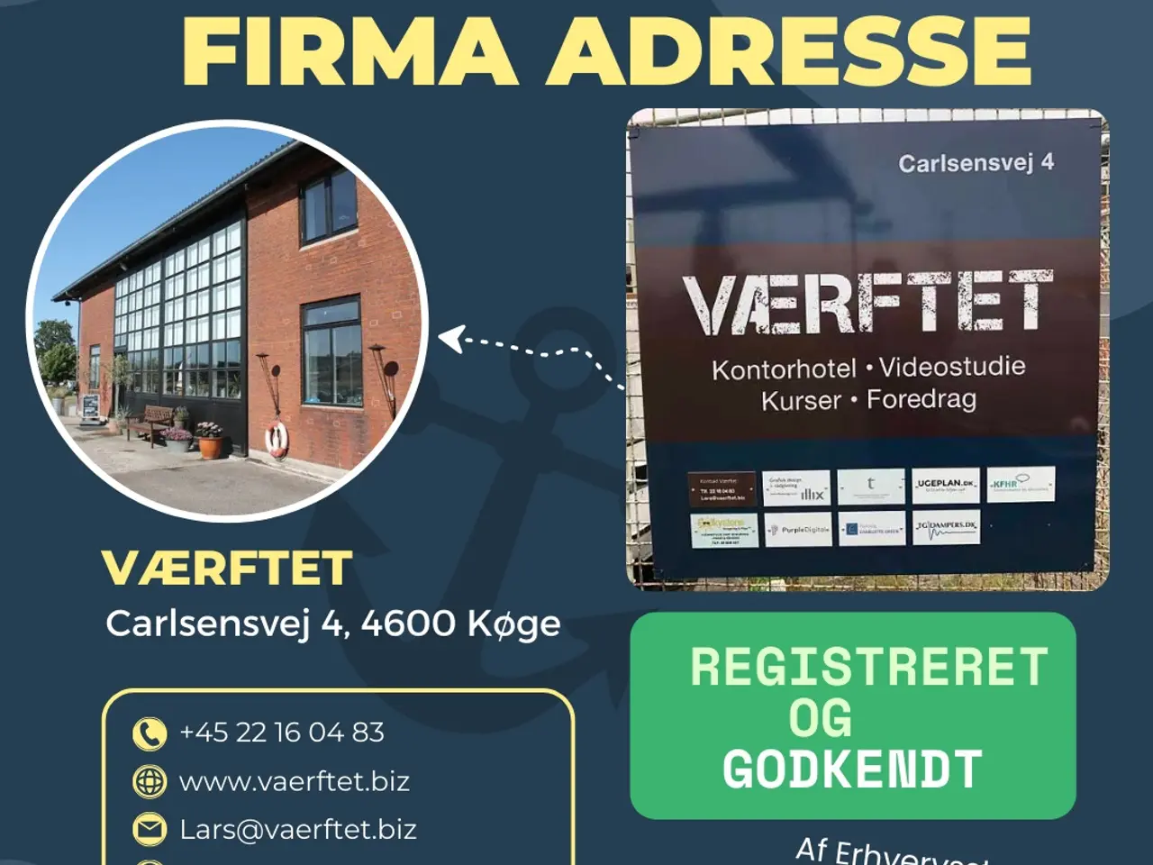 Billede 1 - Billig Virtuelt Kontor i Køge - Professionel Firma adresse til Erhvervslivet