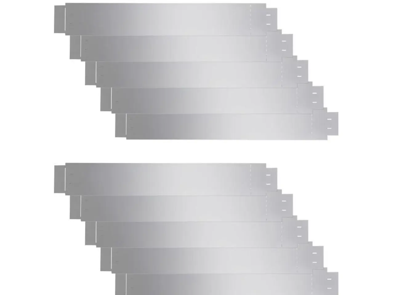 Billede 2 - Fleksibel bedkant 10 stk. 100 x 14 cm galvaniseret stål