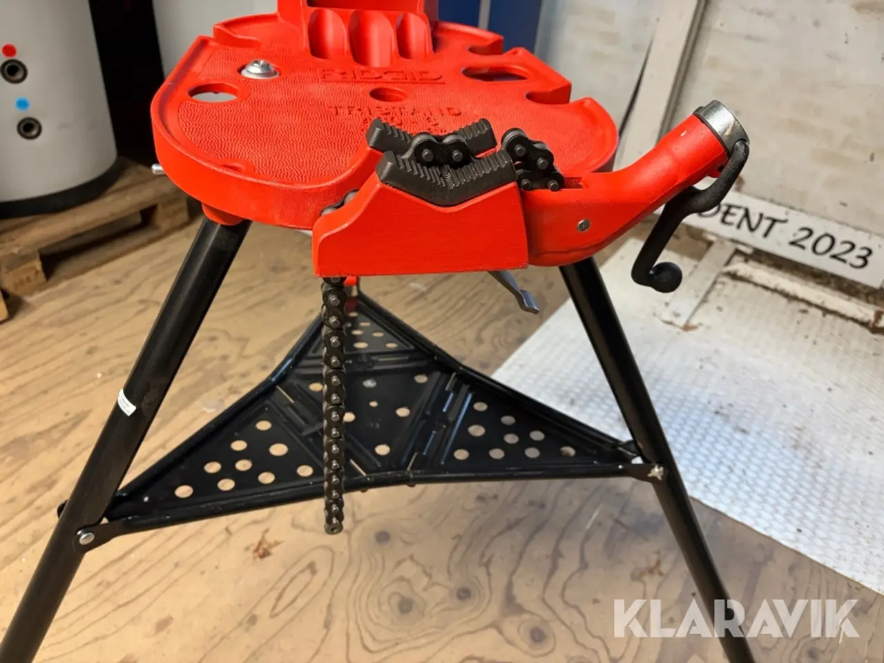 Billede 6 - Rørarbejdsbænk Ridgid Tristand 460-6 - Med kædeskruestik