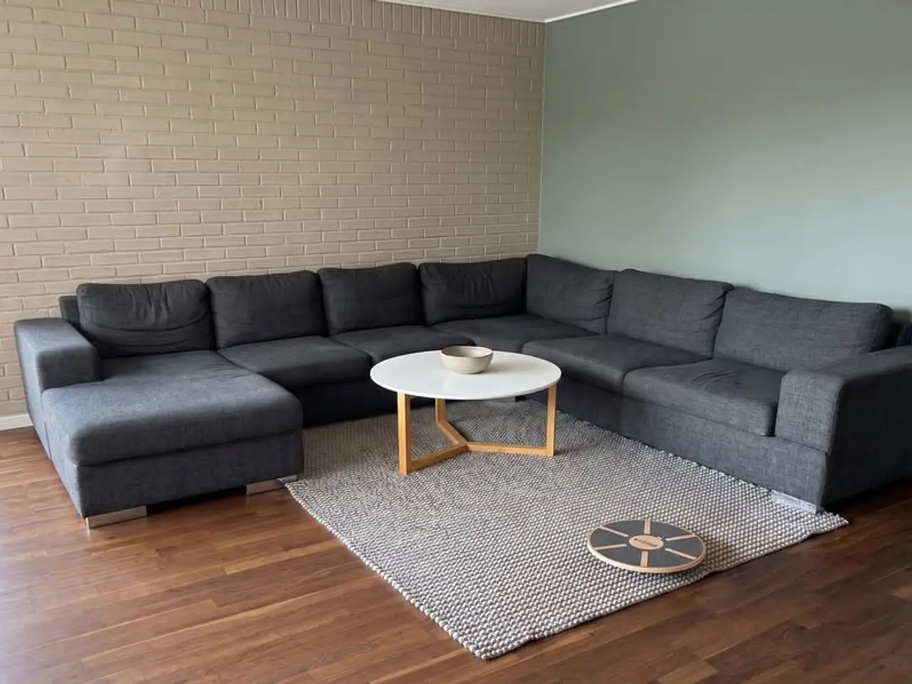 Billede 1 - Stor mørkegrå U-sofa / hjørnesofa med chaiselong
