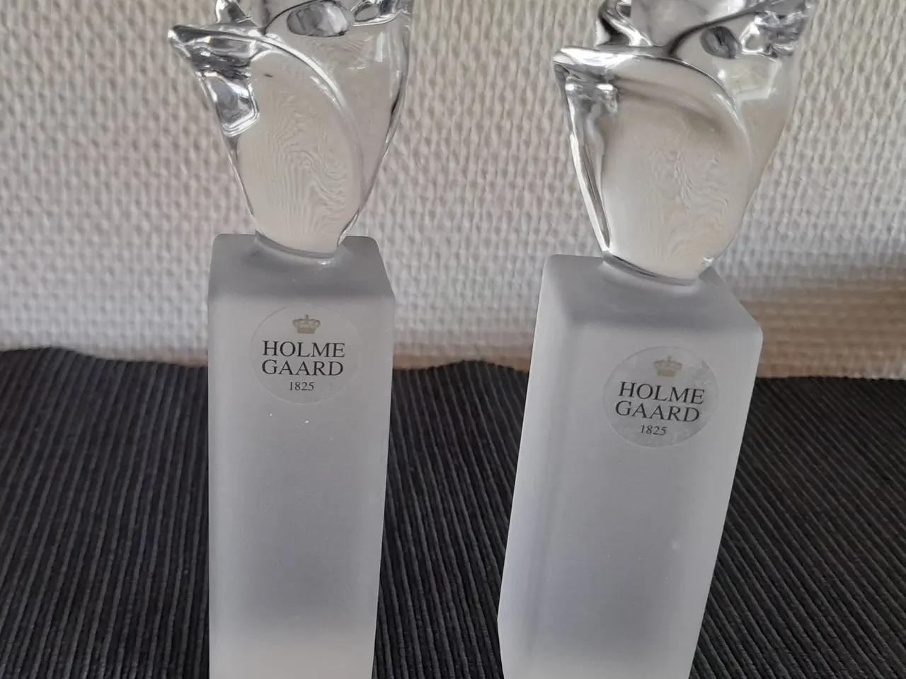 Billede 1 - Holmegaard rose lysestager.