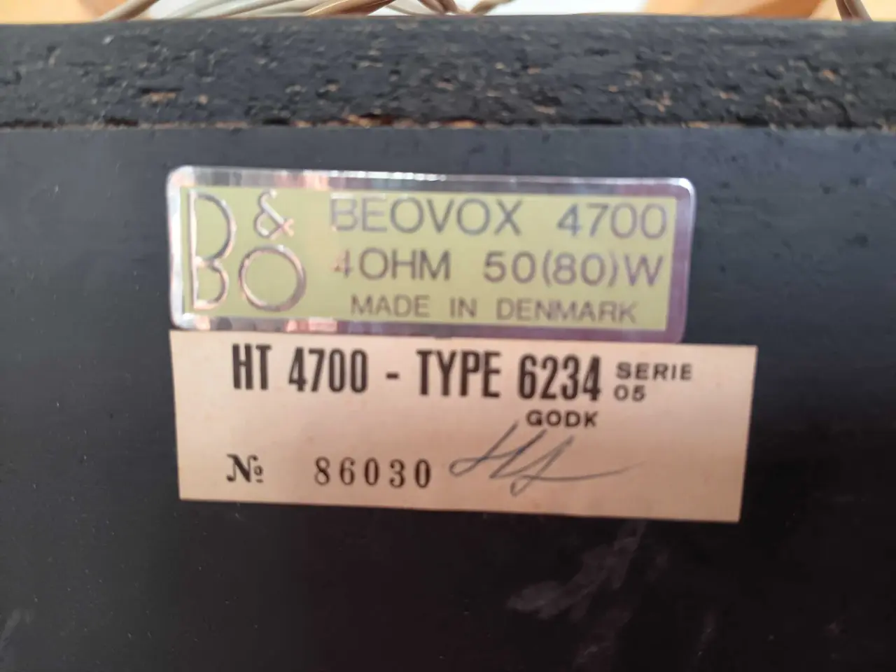 Billede 1 - B&O beovox 4700. Type 6234