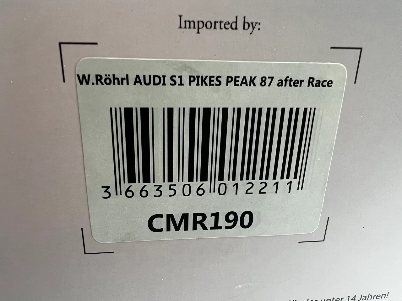 Billede 8 - 1987 Audi Quattro S1 Pikes Peak 1:18