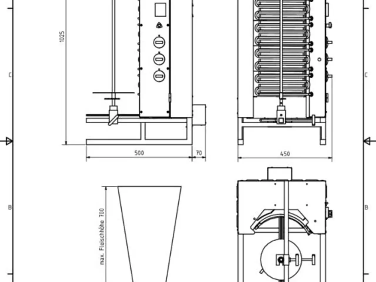 Billede 2 -  Kebab & Shawarma grill til el – 50 kg kød