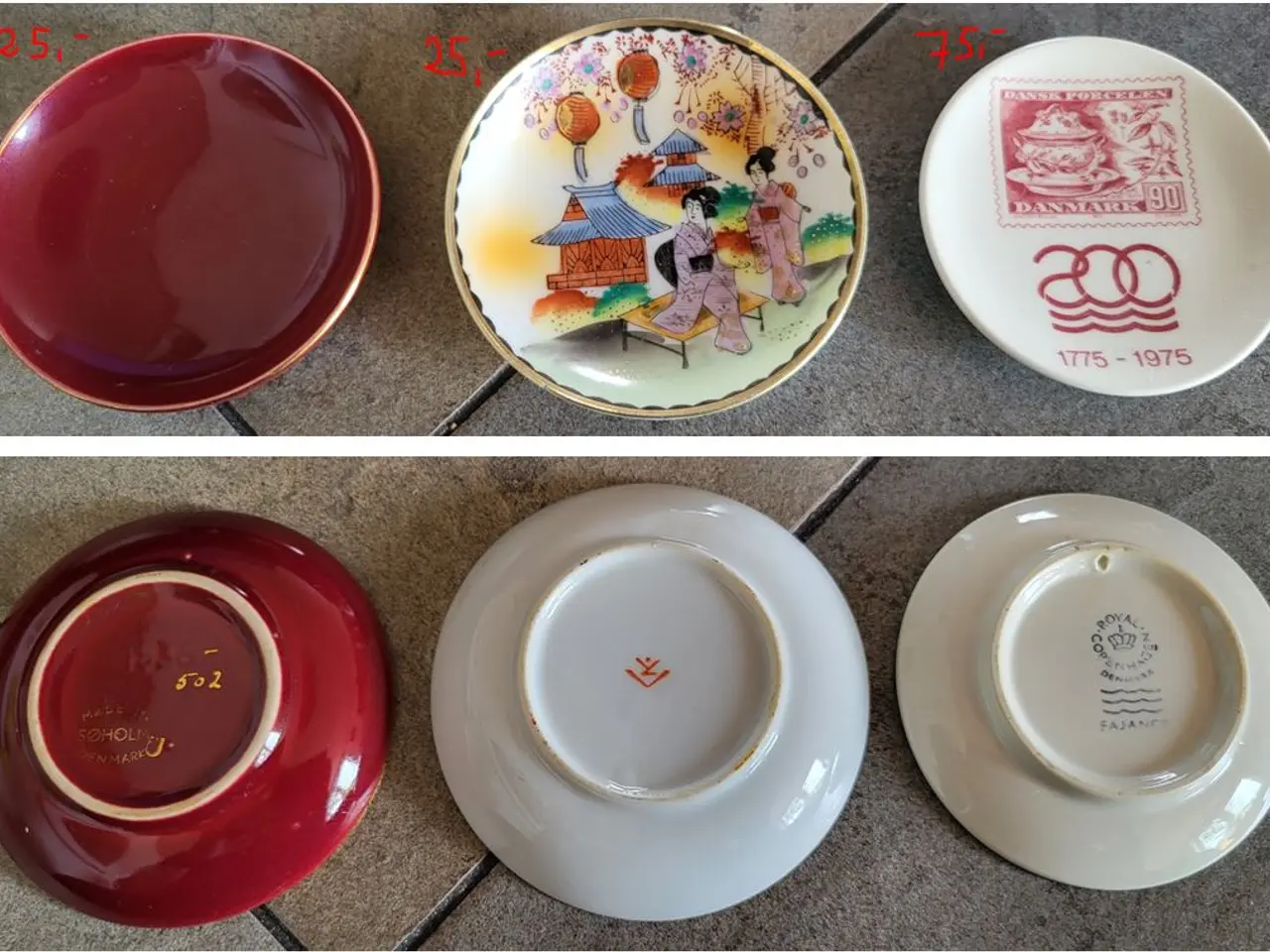 Billede 1 - 3 fine små platter