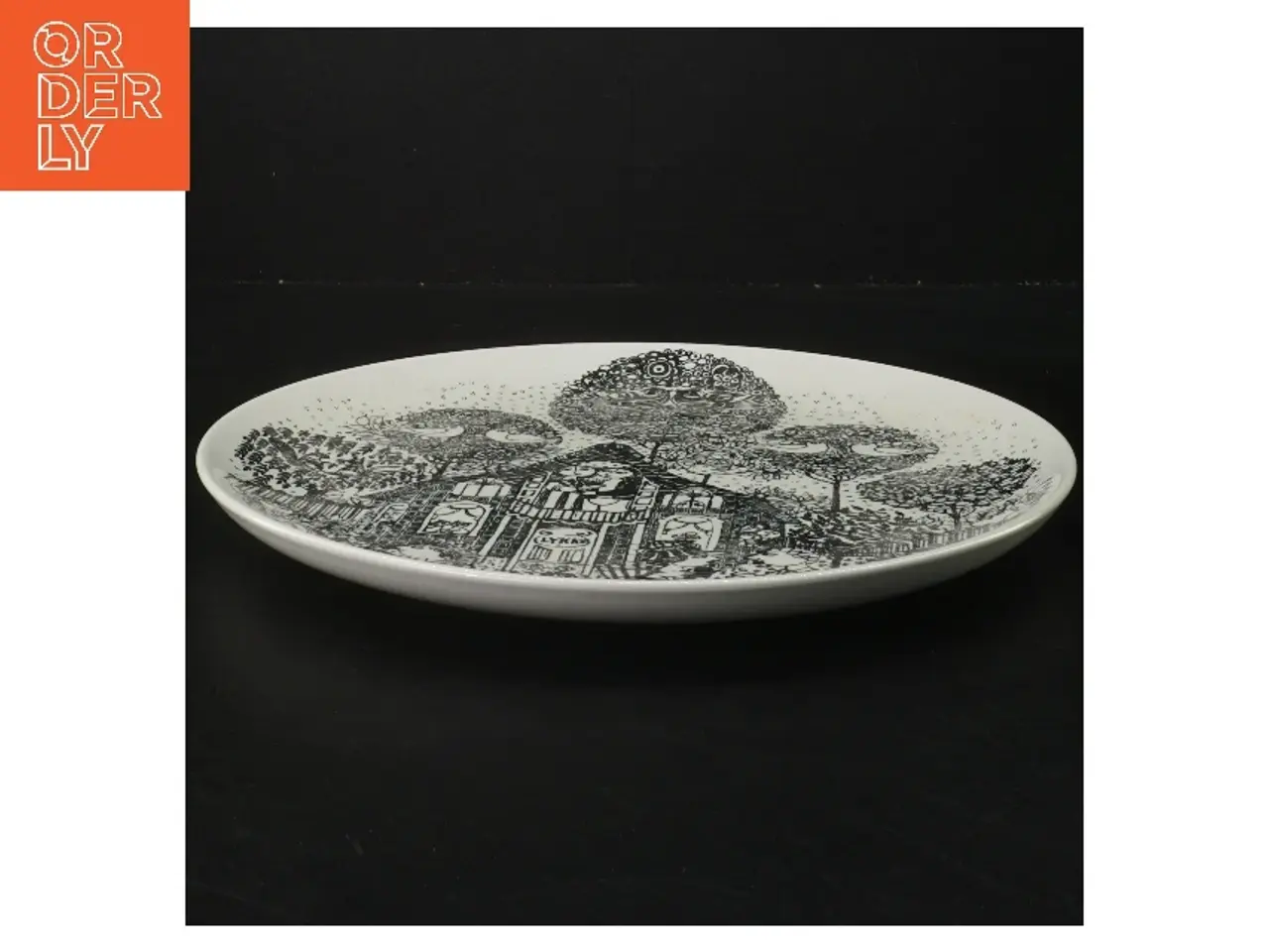 Billede 2 - Dekorativ tallerken med kunstnerisk tryk fra Nymlle (str. Ø 27 cm)