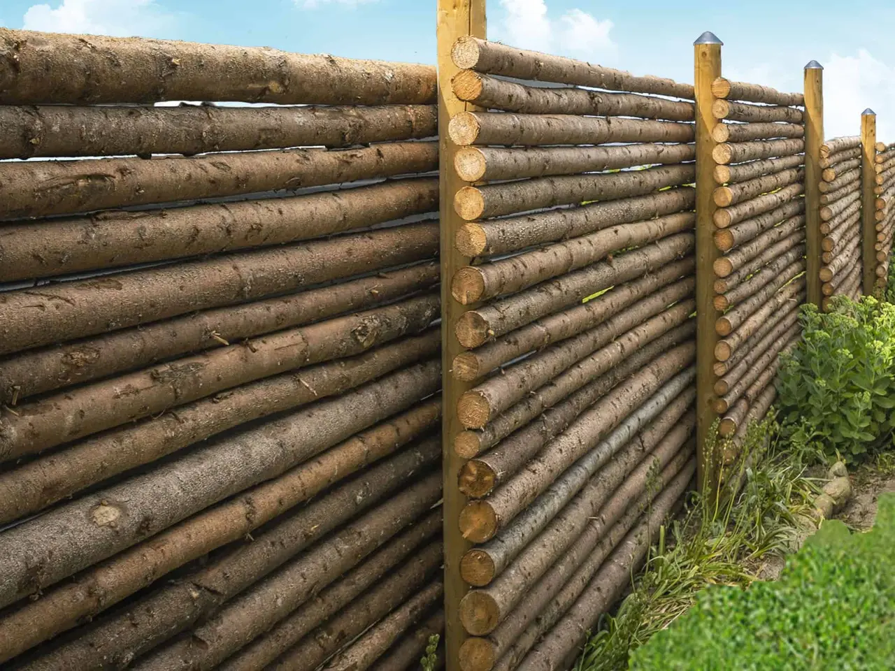 Billede 1 - 3 brugte stolper til raftehegn. Gratis. Odense.