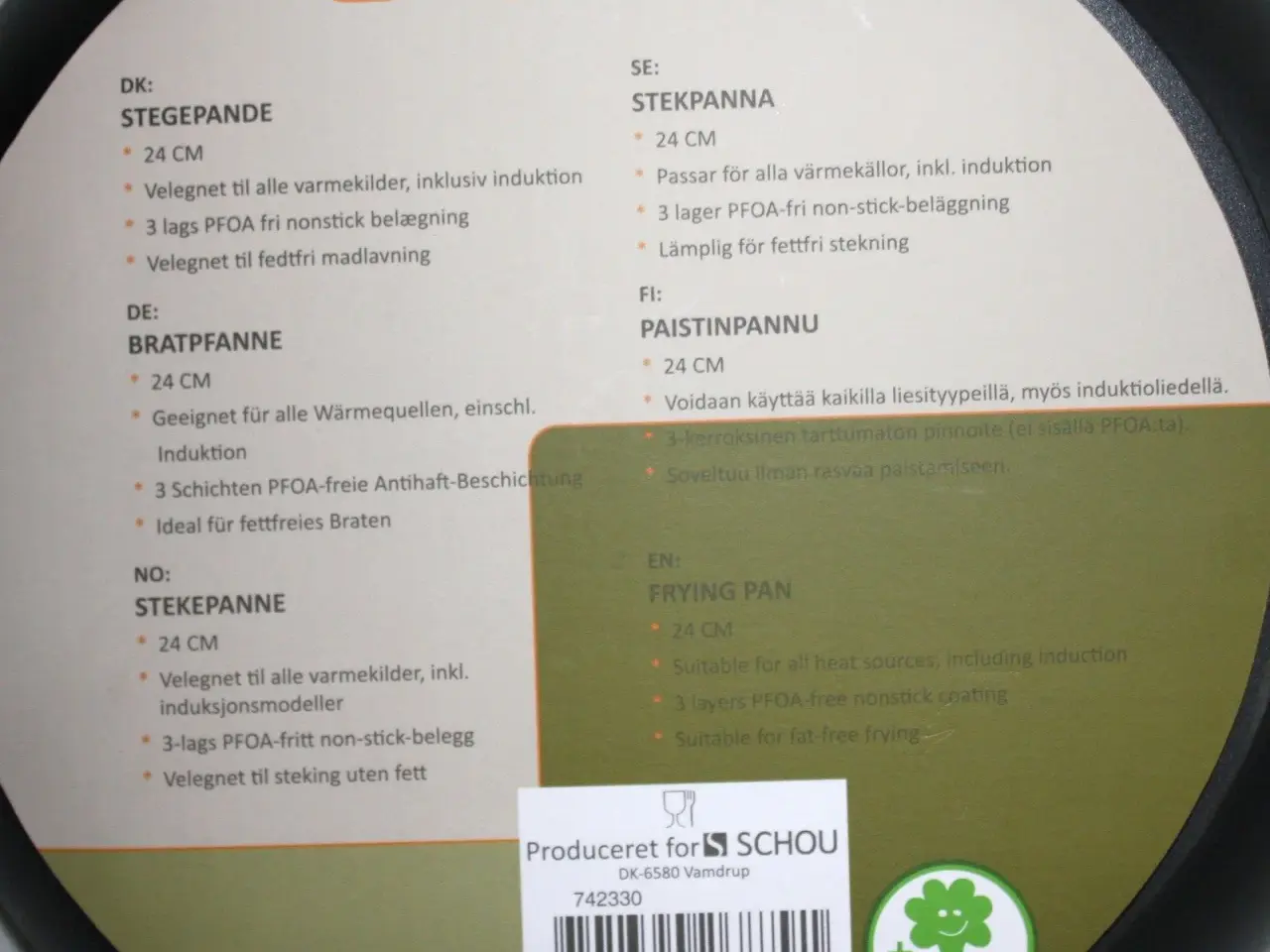 Billede 4 - Ny Schou Slip-let Induktion stegepande