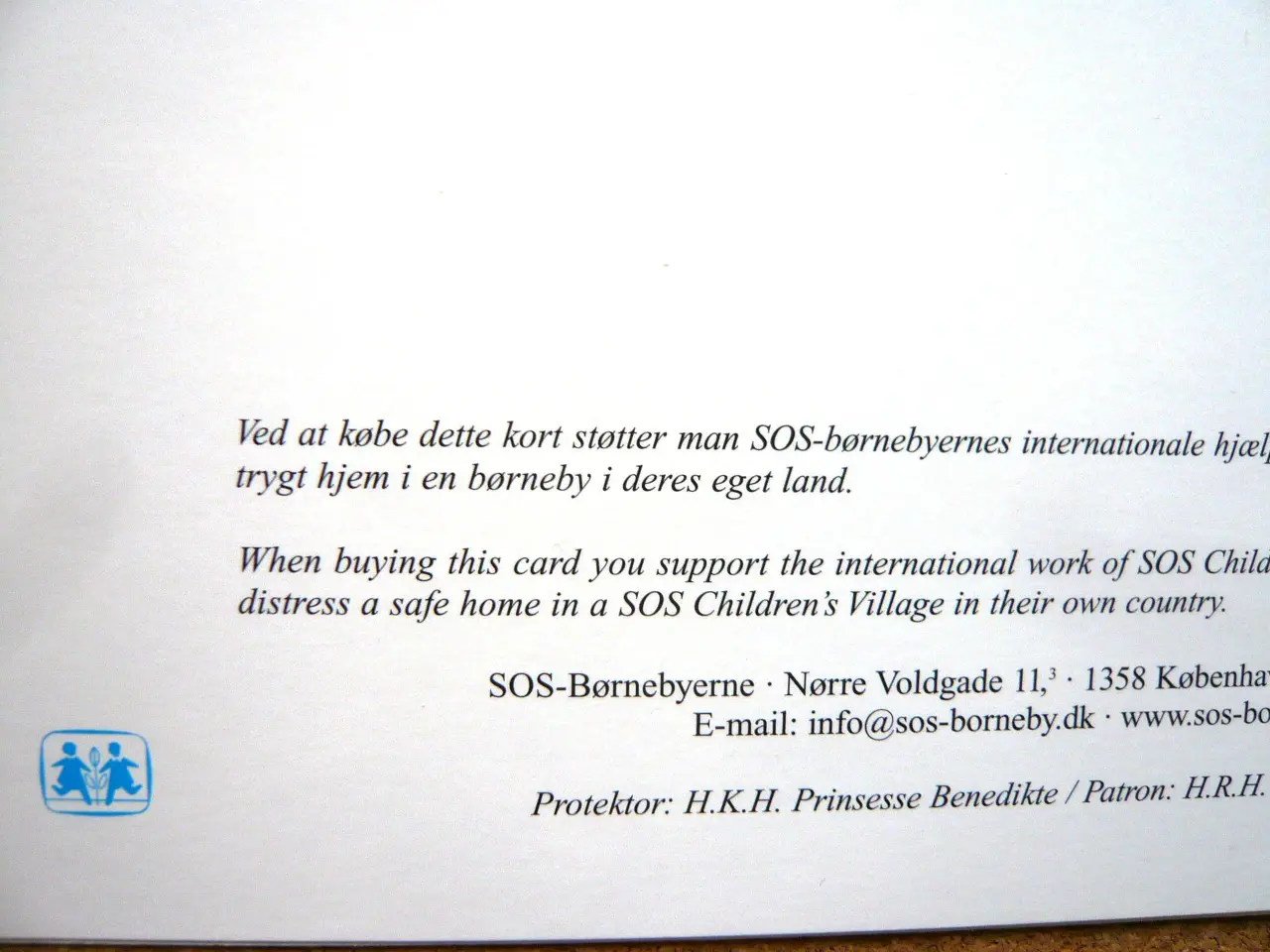 Billede 2 - 4 diverse julekort fra SOS Børnebyerne
