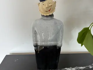 Figur flaske med korkprop hoved