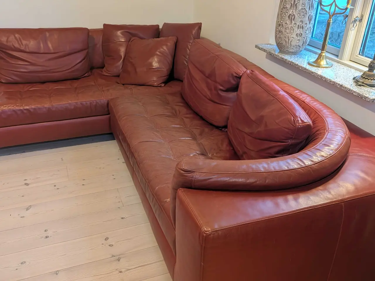 Billede 3 - Lækker, rød Natuzzi lædersofa
