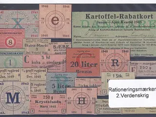 Rationeringsmærker - 2. Verdenskrig