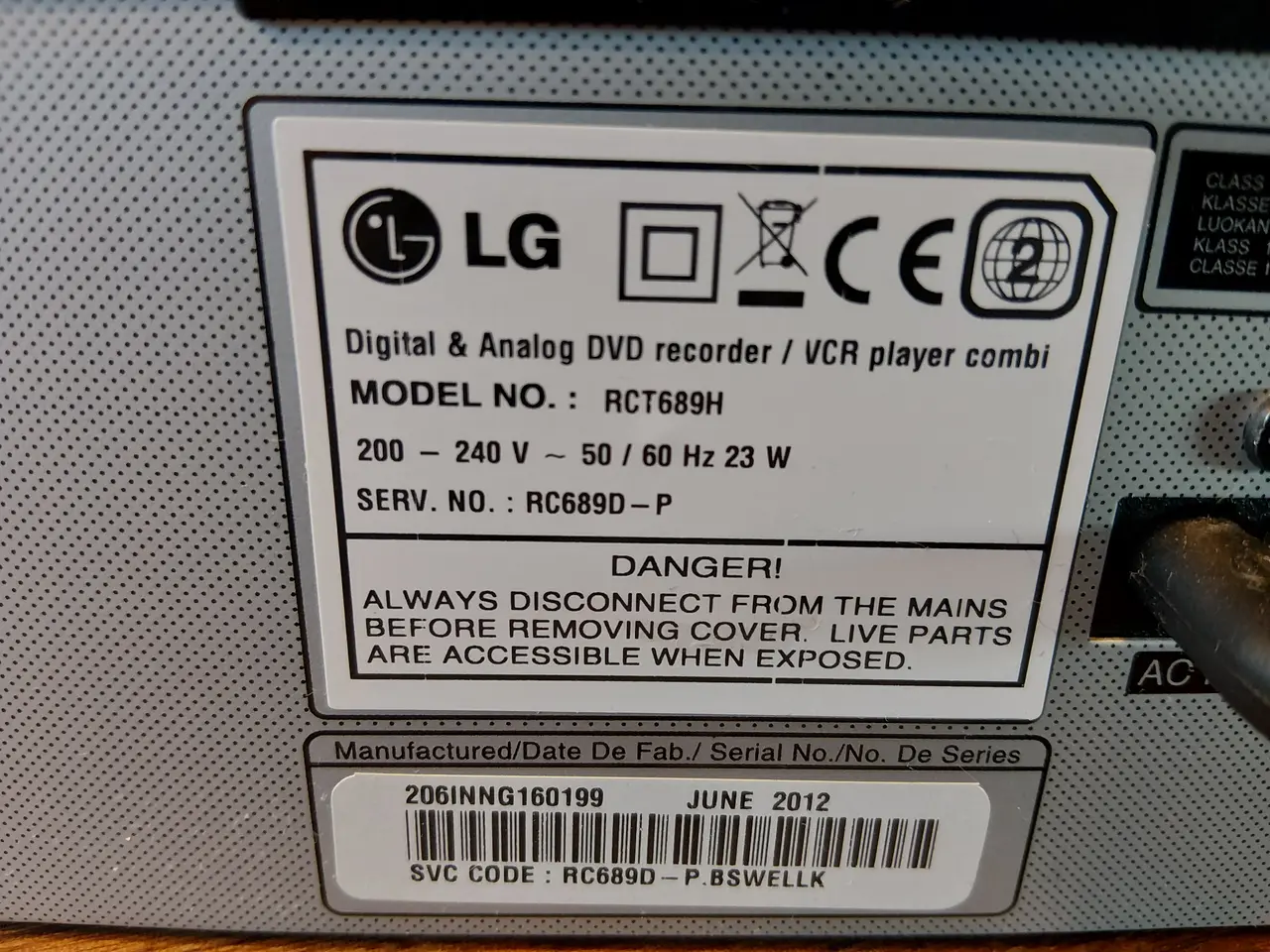 Billede 3 - LG DVD-VHS optager