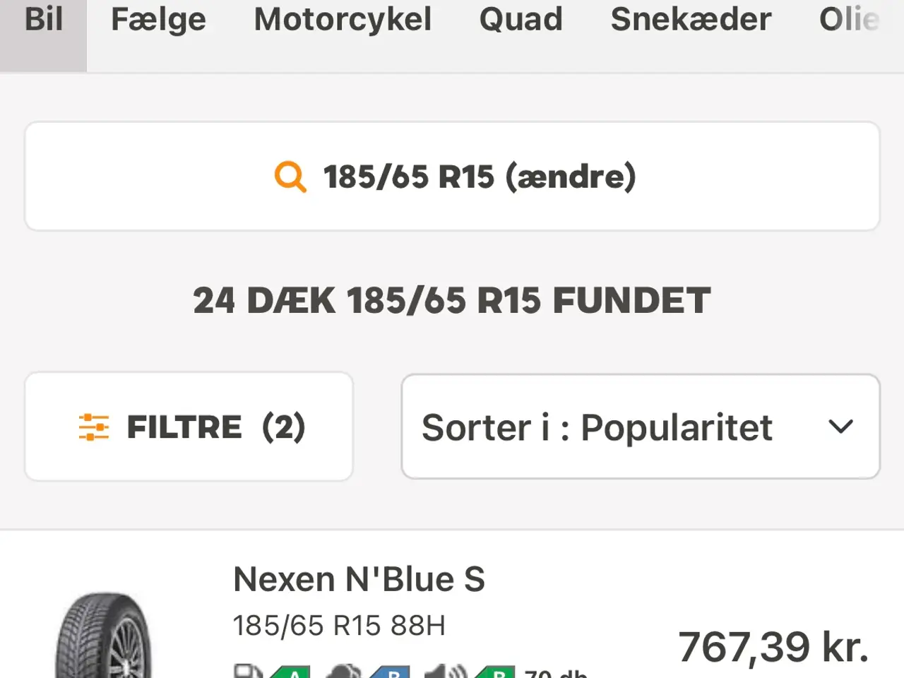 Billede 6 - Nexen n blue s 88h 15” sommerdæk og originale hjul