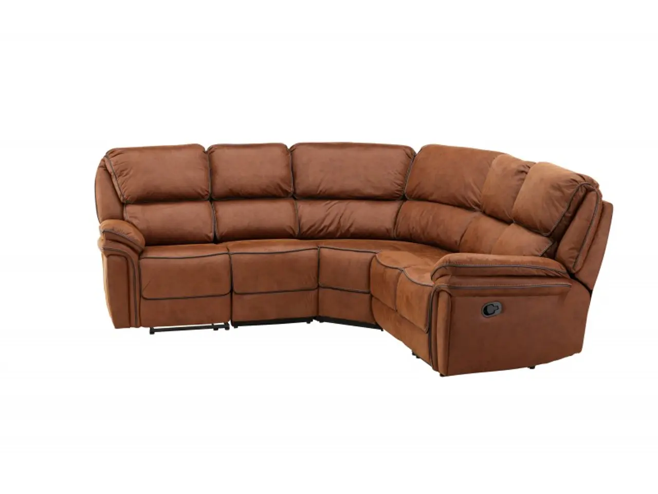 Billede 5 - Christopher Recliner hjørnesofa - Cognac - Ruskindsblød mikrofiber