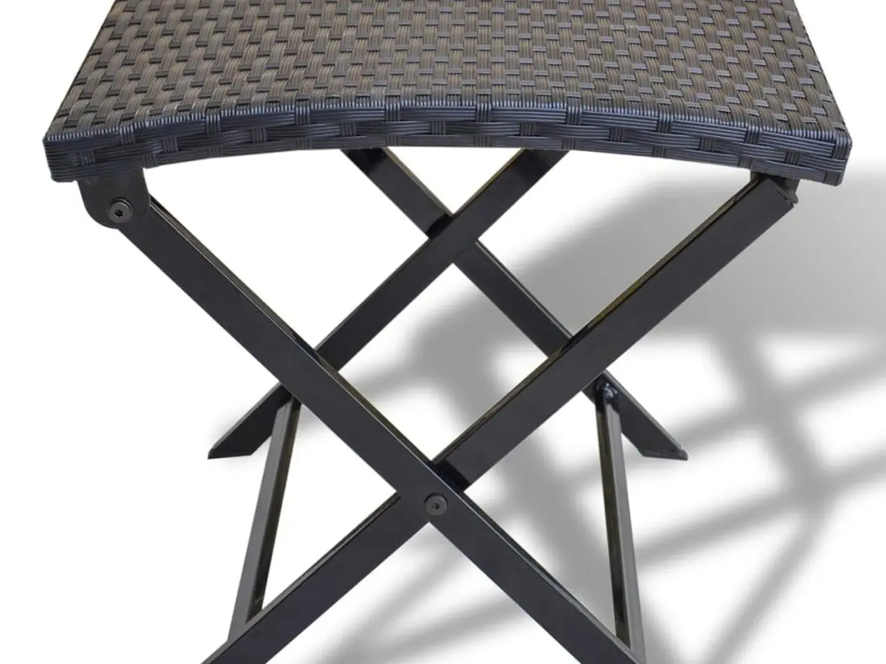 Billede 2 - Foldbar skammel i polyrattan - sort
