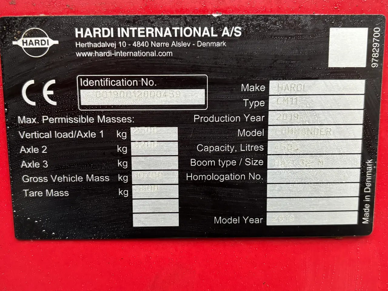 Billede 10 - Hardi Commander 4500 30 m og 1500 l fronttank