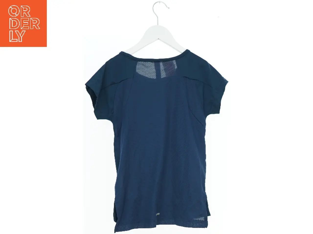 Billede 2 - Blå T-shirt med danseskrift fra Adidas (str. 140)