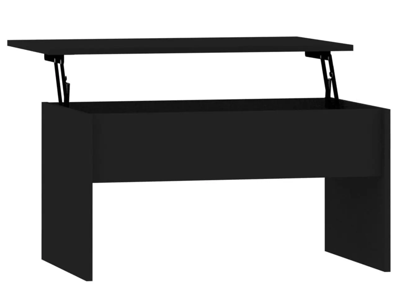 Billede 2 - Sofabord 80x50,5x41,5 cm konstrueret træ sort
