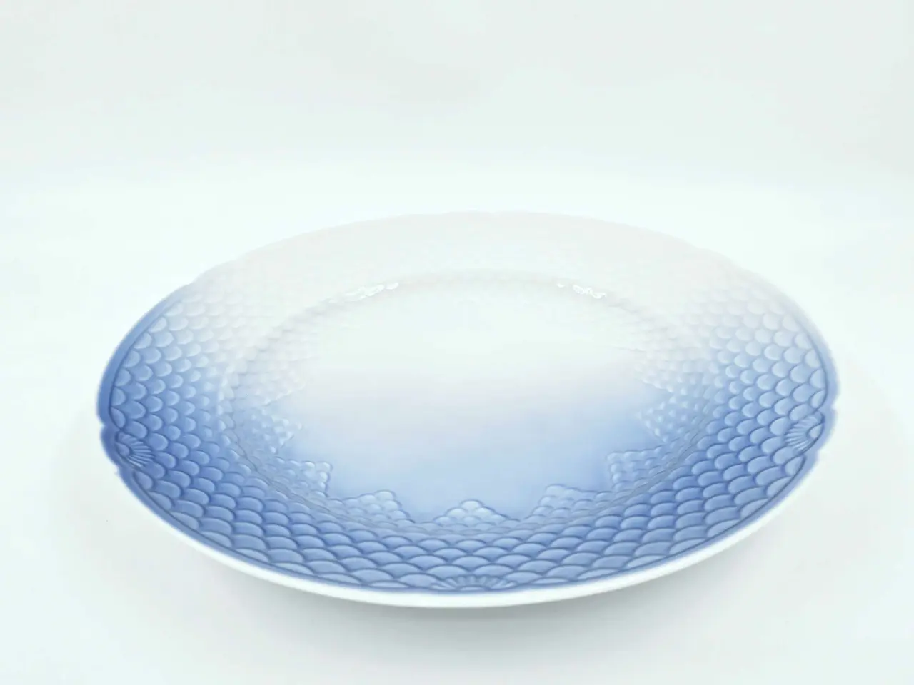 Billede 9 - Blå Tone - Musling Middagstallerken Porcelæn
