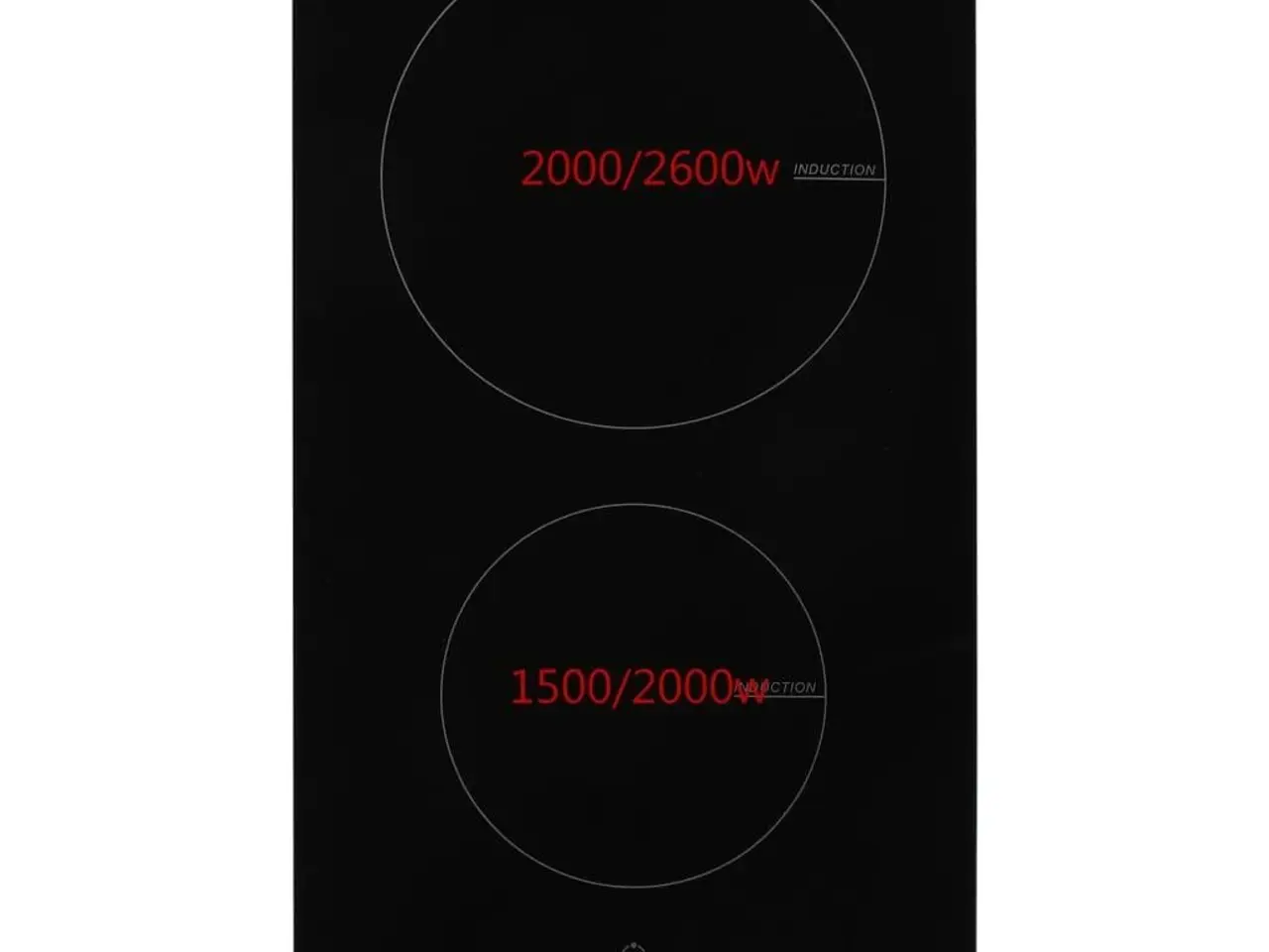 Billede 2 - Induktionskogeplade med 2 zoner - Touch Control, glas, 3.500 W