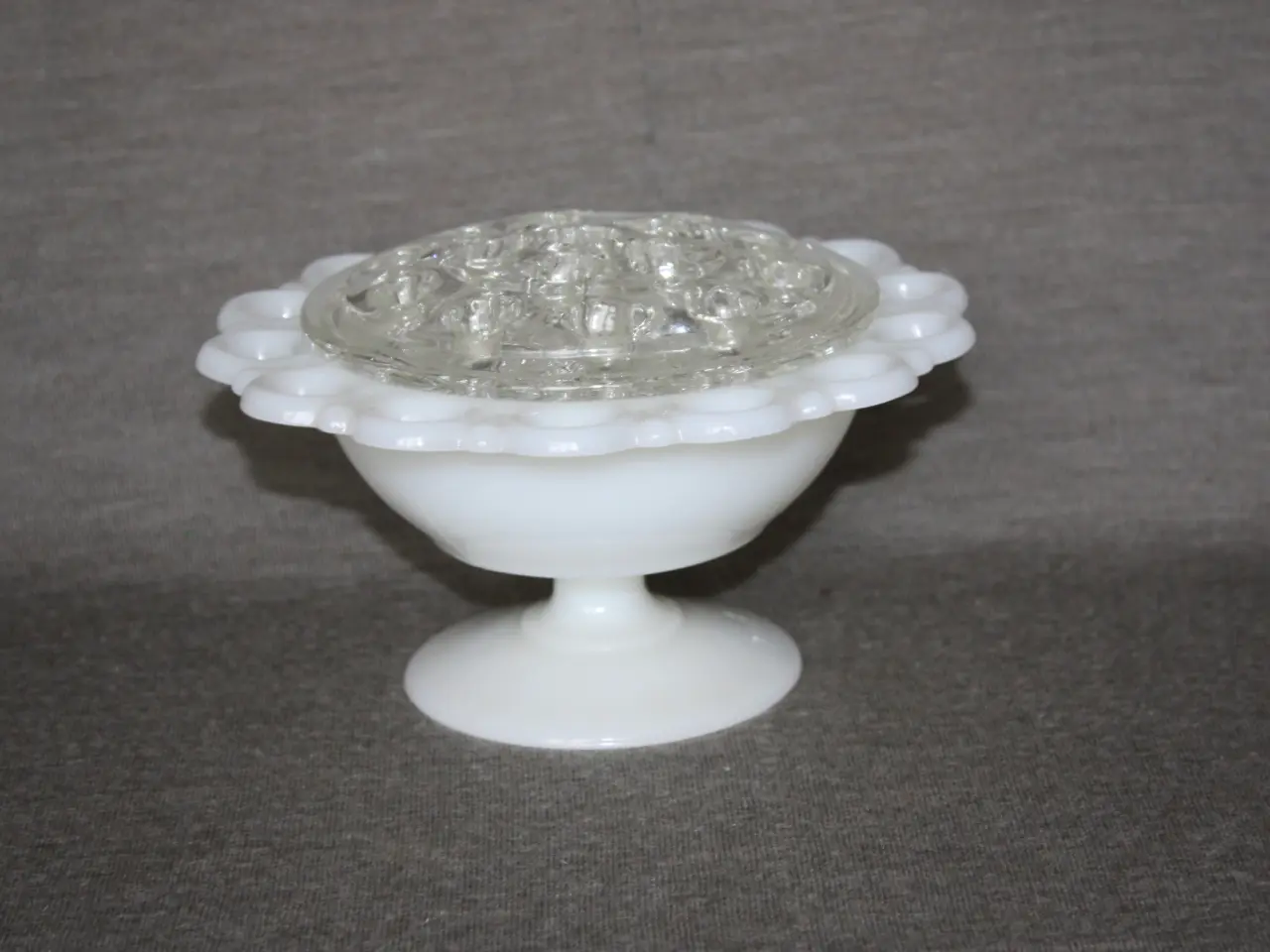 Billede 7 - Gammel glas Flower frog / blomsterstager 