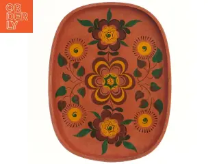 Vintage russisk bakke med blomster (str. 41x32 cm)