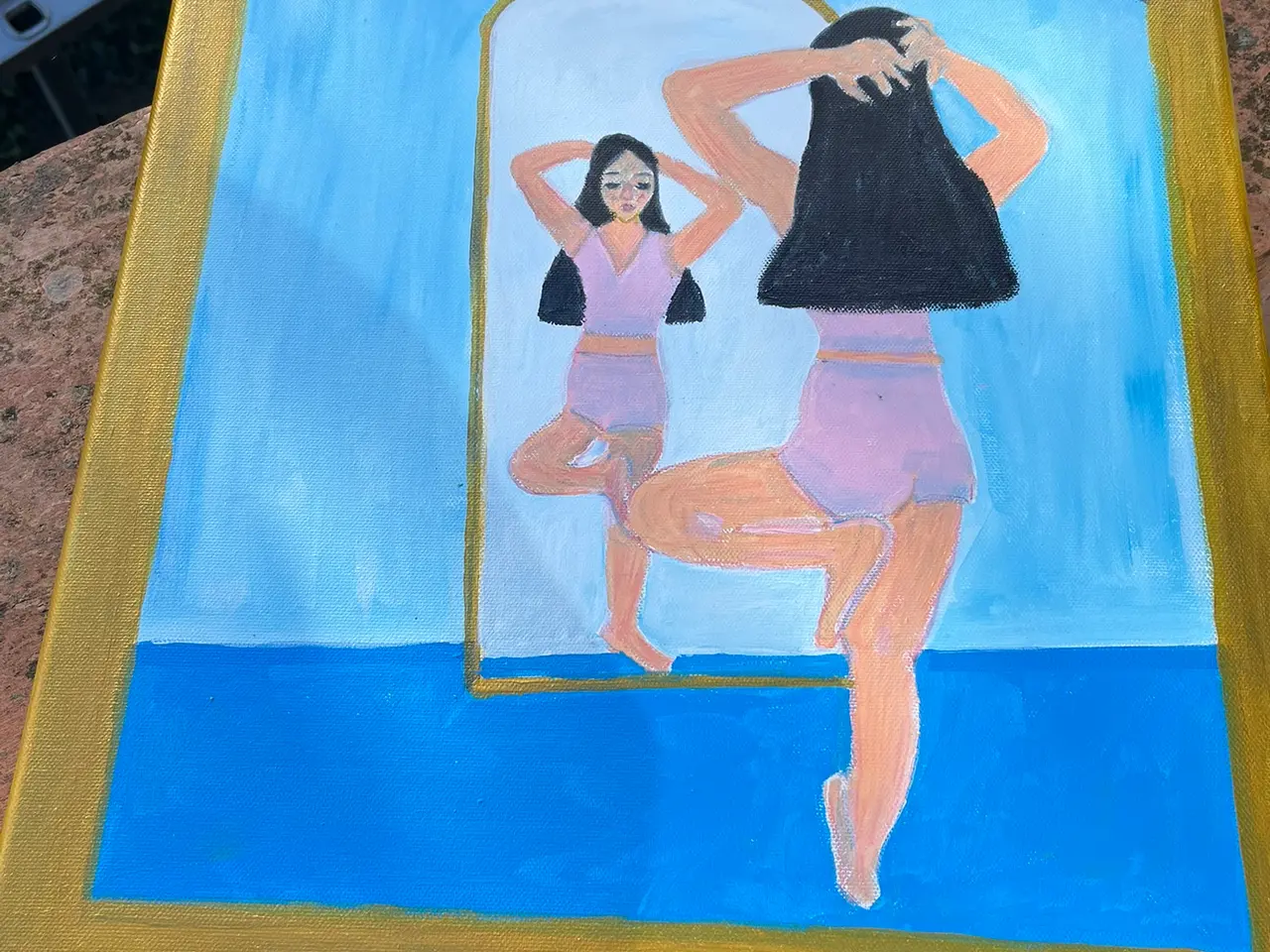 Billede 1 - Akrylmaleri 40x50. Tøserier.