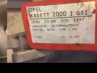 Div opel F16 gearkasser