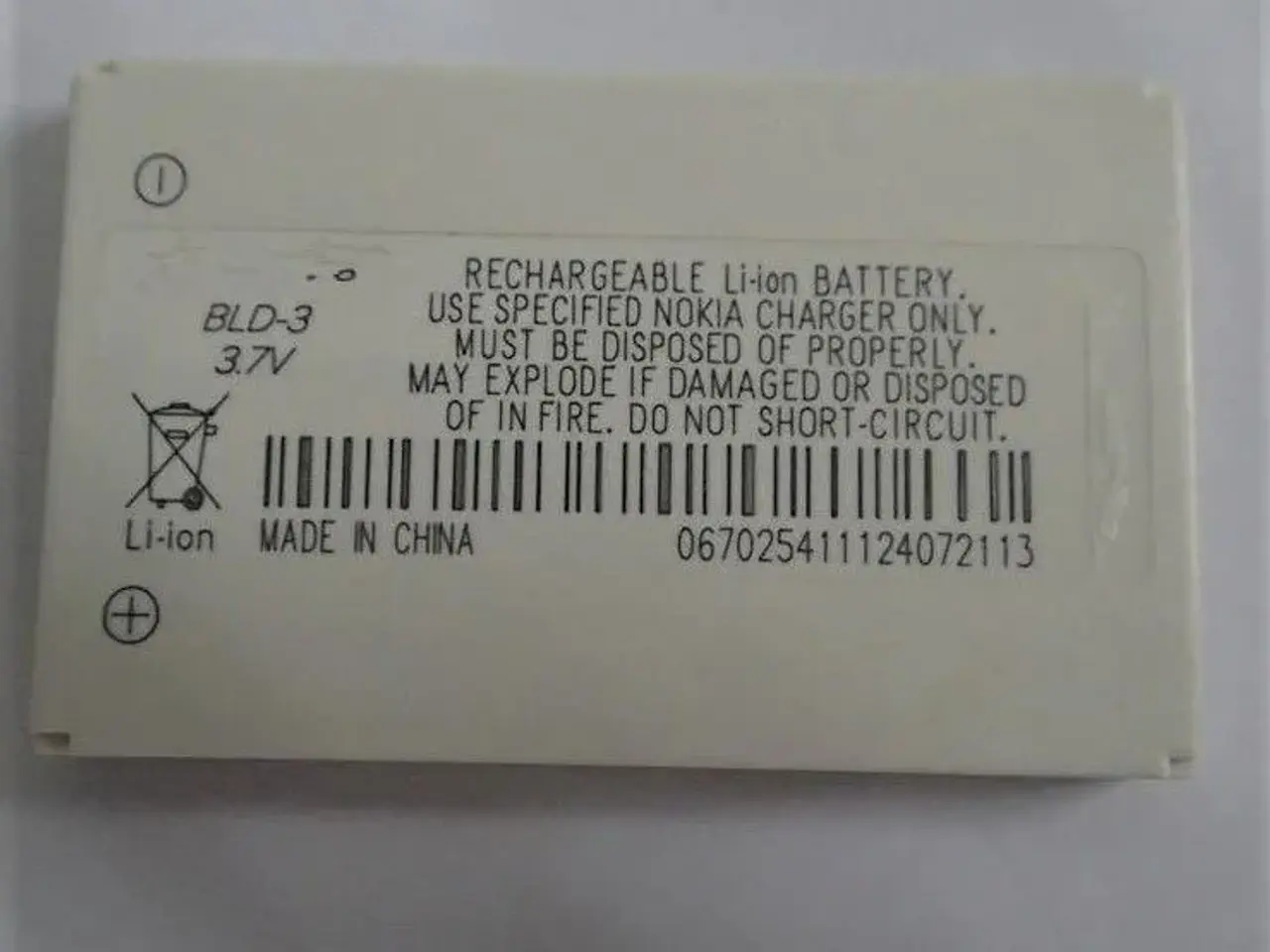 Billede 3 - Originalt Nokia BLD-3 Batteri Li-Ion 3.7 V 780 mAh