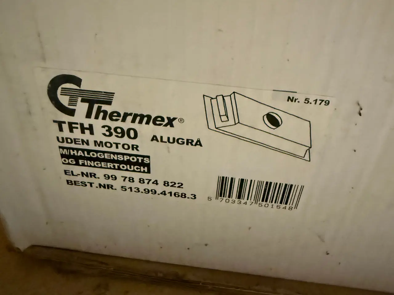 Billede 3 - Thermex indbygningsemhætte med ekstern motor