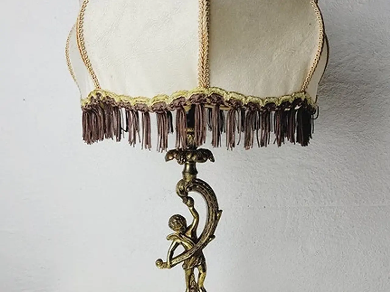 Billede 8 - ⭐️- Forgyldt Jugendstil Kerublampe fra 1920'erne