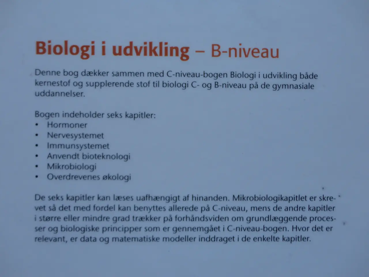 Billede 4 - Biologi i udvikling - B-niveau :